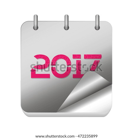 Isolated calendar for 2017, Vector illustration
