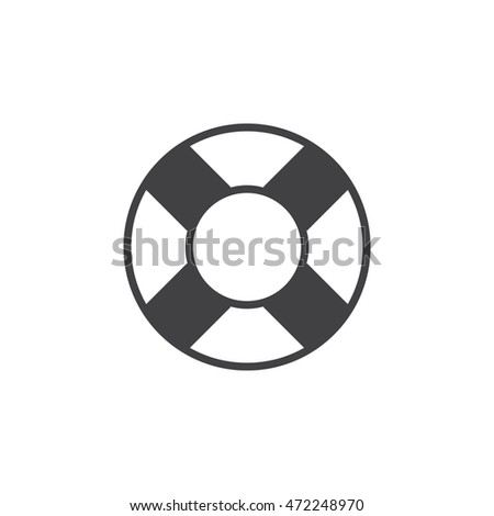 Life ring icon vector, Help solid logo illustration, pictogram isolated on white