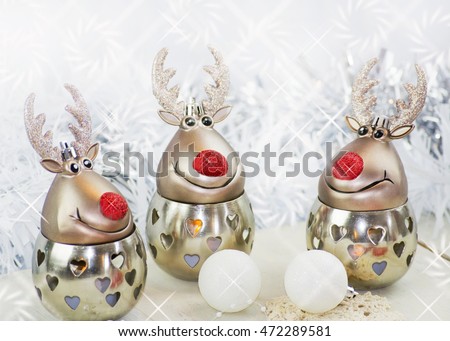 A Christmas funny reindeer