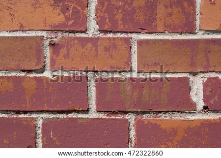 Close Up of an Exterior Red and Orange Brick Wall