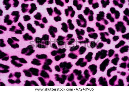 Decorative Leopard Printed Fur Background in Pink and Black