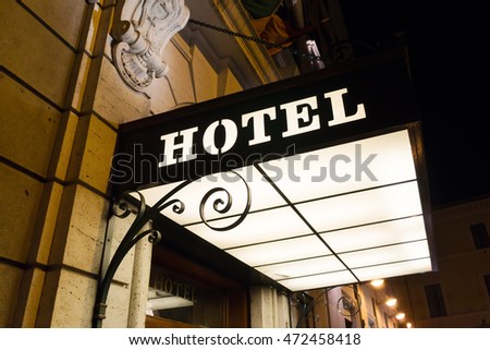 bright hotel sign 