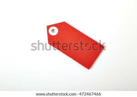 Large Price Tag with Copy Space Isolated on White Background.