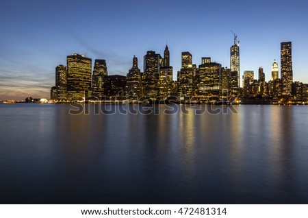 New York skyline, Manhattan, USA