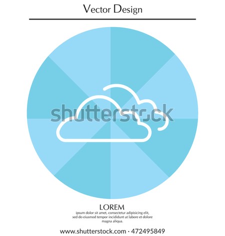 clouds line icon, vector illustration. 