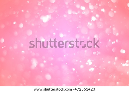 Soft and Sweet Pink bokeh , beautiful background on pastel gradient and blurred bokeh light