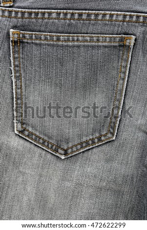 rear pocket of jeans for design Fashion background.
