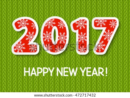 New Year concept with 2017 number
