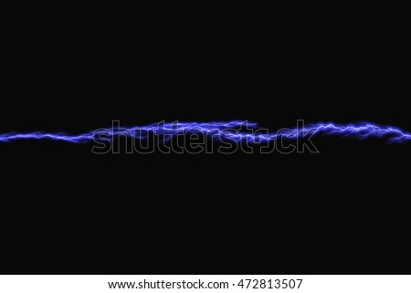 Fork Lightning: lightning bolt, isolated on black 