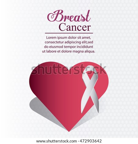 ribbon breast cancer awareness campaign foundation icon. Pink design. Vector illustration