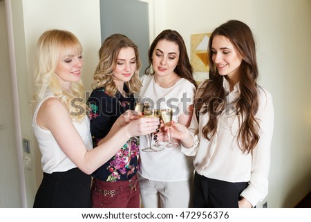 Girls congratulating friend on his birthday.