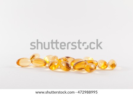 The Cod Liver Oil with The White Background