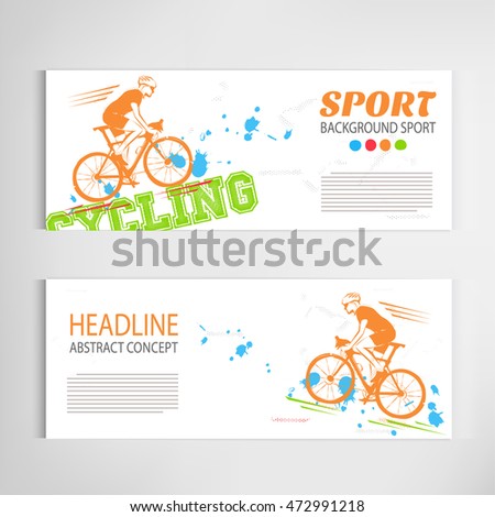 Ride bicycle banners template vector design.