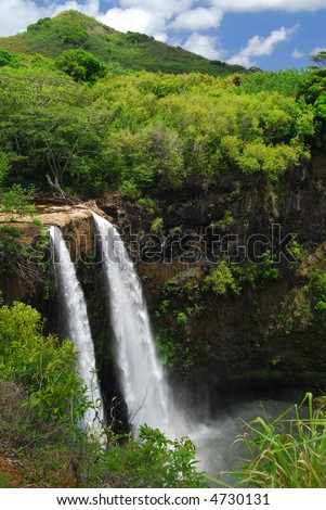 Wailua Waterfall on Kauai, Hawaii