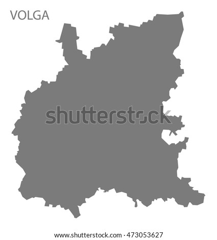 Volga Russia Map in grey