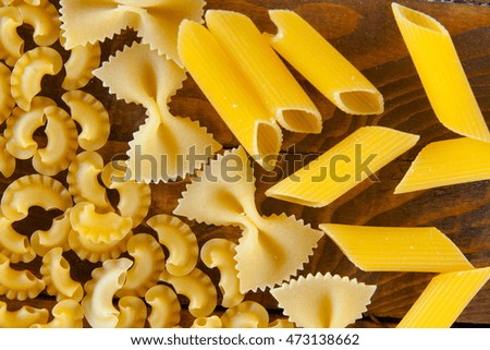 Italian pasta isolated on white background