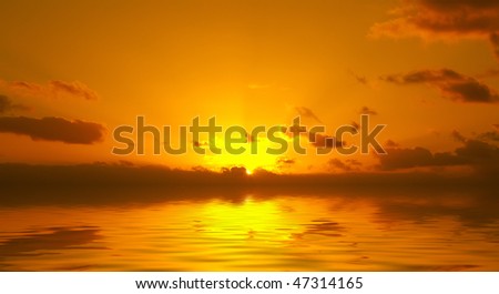 A golden sunset sky background