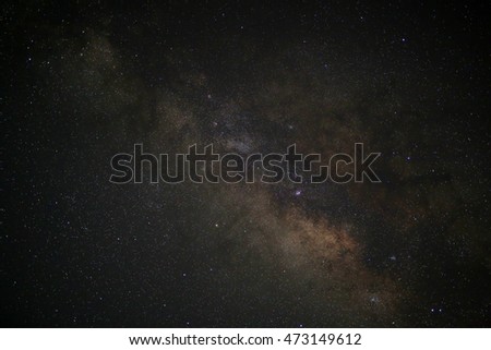 Universe space milky way galaxy with many stars at night, Astronomy photography.