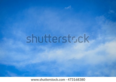 Clouds in a clear blue sky scene