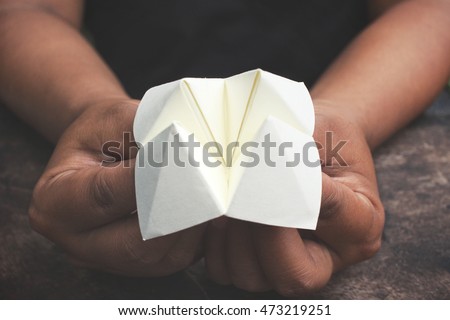 Origami paper fortune teller