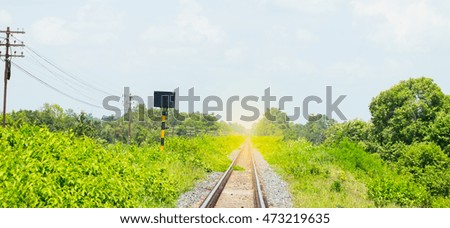 Railroad at the sunset