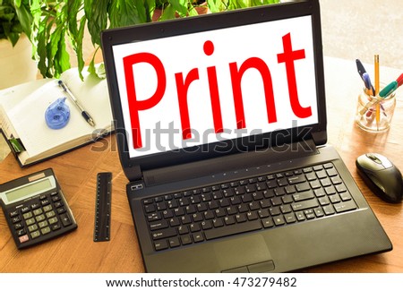 Print. Concetp office