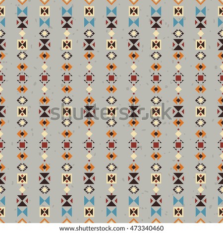 Ethnic seamless pattern. Aztec background made of abstract geometric elements