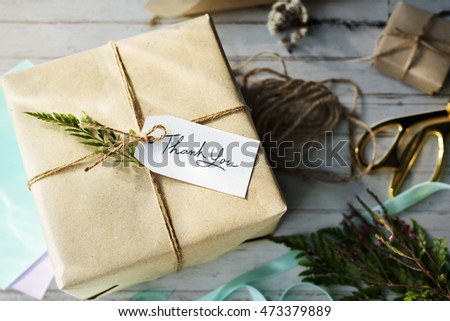 Gift Present Offering Surprise Thank You Warp Concept Royalty-Free Stock Photo #473379889