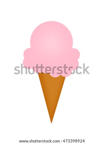 Ice Cream Cone - Strawberry 