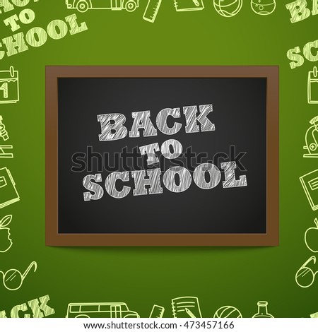Back to scholl concept. Education elements clip-art for design