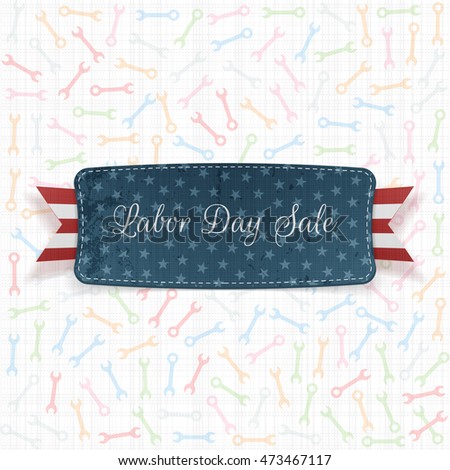 Labor Day Sale Label with Text