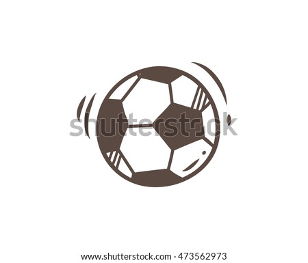 soccer ball icon in doodle style