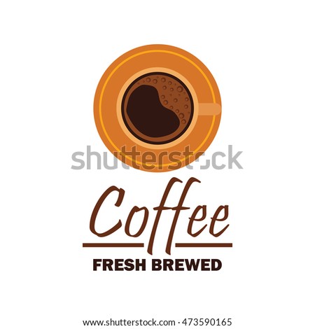Simple modern coffee logo design template
