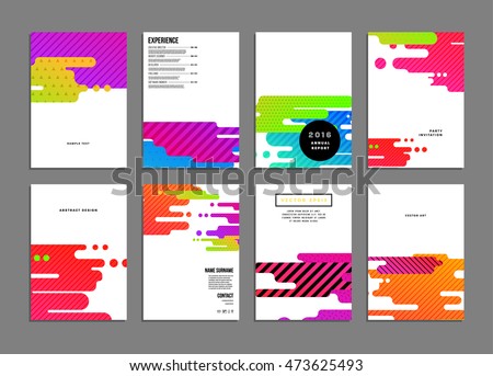 Abstract Background with Liquid Bubbles Shapes, Brochure Template Layout for Annual Report or Business Design. A4 Booklet. Circle Structures. Vector Illustration. Royalty-Free Stock Photo #473625493