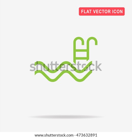 Swimming pool icon. Vector concept illustration for design.