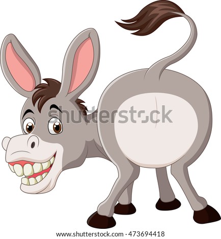 Cartoon funny donkey mascot Royalty-Free Stock Photo #473694418