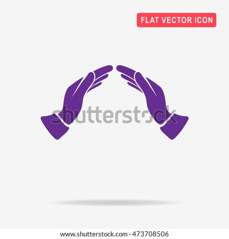Supporting hands icon. Vector concept illustration for design.