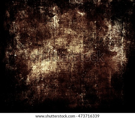 Dark Brown Grunge Scratched Wall. Scary Halloween Textured Background