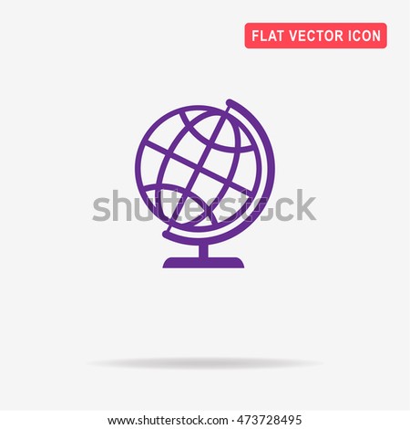 Geography earth globe icon. Vector concept illustration for design.