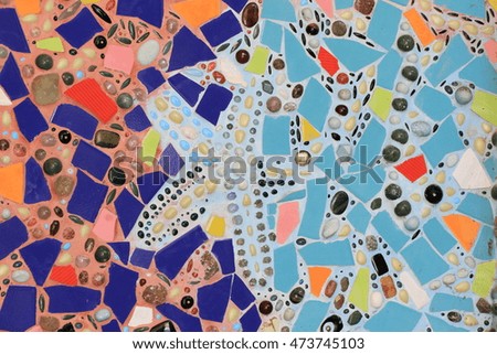 Mosaic flooring or walls.colorful tiles, mosaic, background