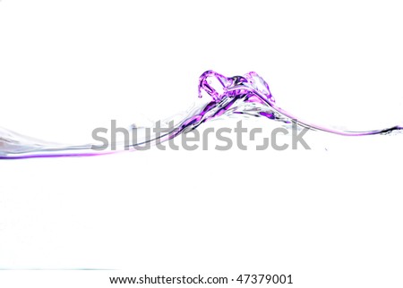 purple water surface isolated on a white background