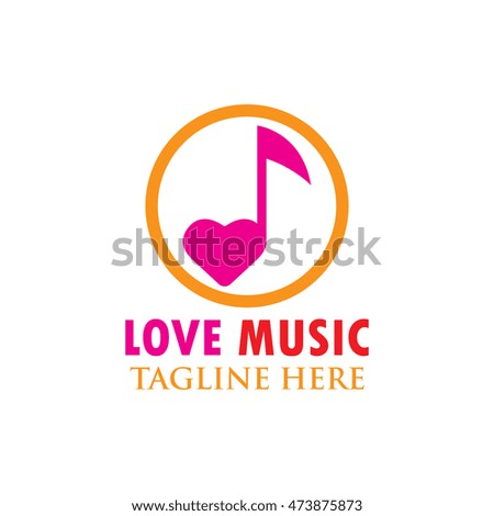 Simple modern Love logo concept design template