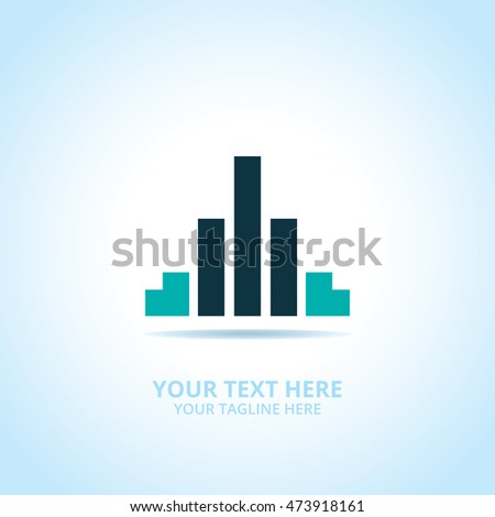 Abstract Building Real Estate logo, design concept, emblem, icon, flat logotype element for template.