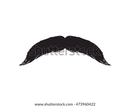 retro mustache hipster fashion style gentleman vector illustration