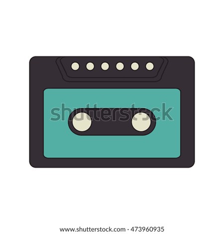 old retro cassette vintage stereo tape element vector illustration