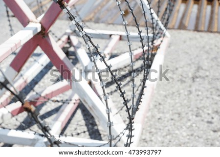 Barbed Razor Wire Fence
