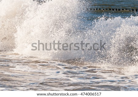 splash wave on the sea