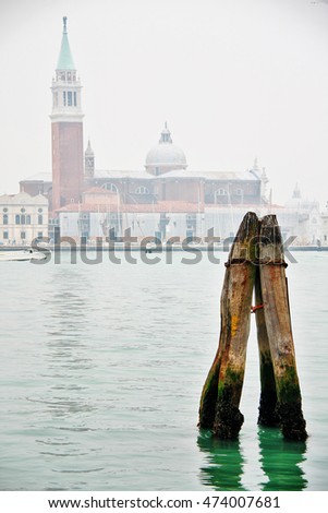 Abstract lovers of woods in romantic scene of Venice, Italy