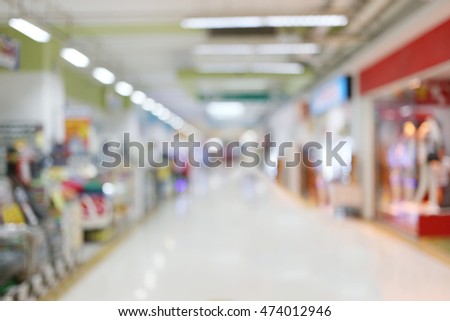 Blur of department stores and have bokeh Light for the design background.
