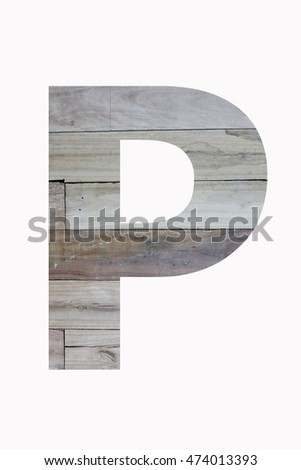 wood Letter P